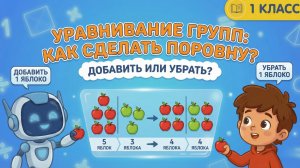 Математика 1 класс: Добавить или Убрать? 🍰🧱 Делаем ПОРОВНУ с Максом и Битом!