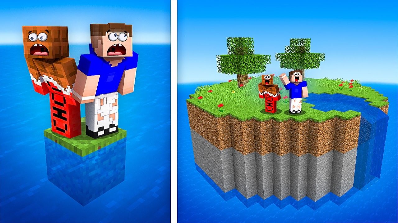 ЖИЗНЬ НА СВОЁМ ОСТРОВЕ В MINECRAFT 🏠 смотреть онлайн