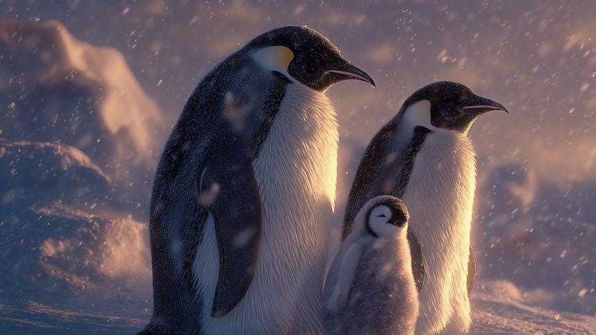 В Китае прошел парад пингвинов