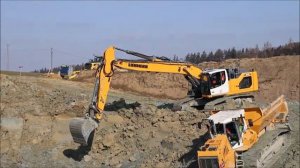 Гусеничный транспортер TR5820 (на базе Liebherr) работает в глиняном карьере
