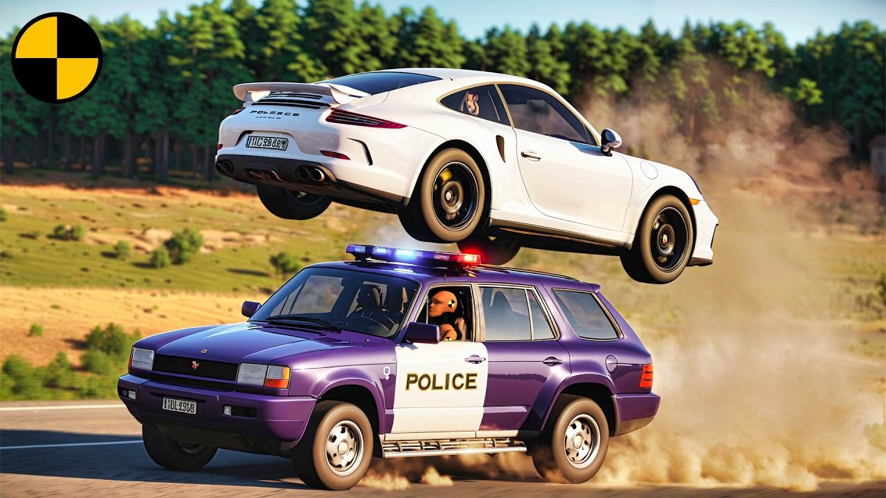 ЭПИЧНЫЕ ПОЛИЦЕЙСКИЕ ПОГОНИ и ТРЮКИ #1 | BeamNG Drive - Эпичные сюжеты в игре смотреть онлайн