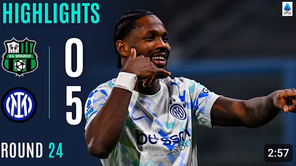 Сассуола — Интер. Обзор матча 08.02.2026. Италия, тур 24 смотреть онлайн