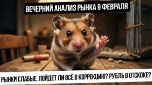 Вечерний анализ рынка 9 февраля. Рынки в неопределенности. Рынок РФ в кафе. Металлы и биткойн вниз?