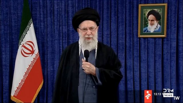 Верховный лидер Ирана Аятолла Али Хаменеи выступил по телевидению с обращением, 9 февраля 2026 года смотреть онлайн