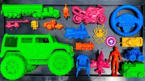 Убирайте машинки, игрушечные машинки, машины-монстры, гоночные мотоциклы, автоцистерны, цилиндры, по