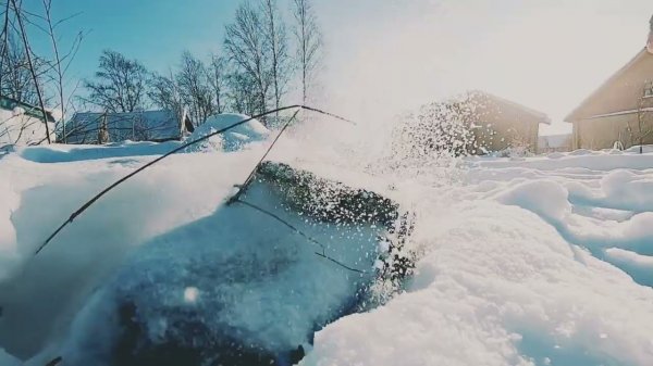 RC Jeep Wrangler JK Rubicon снежный замес.