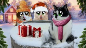 Мы Провели 24 часа с КОТАМИ Зимой