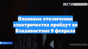 Плановые отключения электричества пройдут во Владивостоке 9 февраля