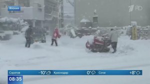 В Токио произошел транспортный коллапс из-за снегопада: видео.