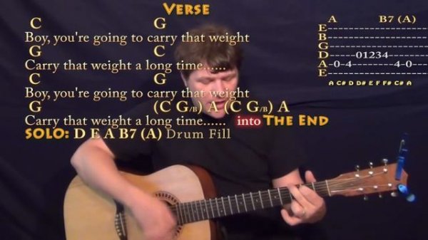 Golden Slumbers_Carry That Weight_The End (The Beatles) Guitar Cover Lesson with Chords_Lyrics