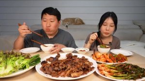 Маринованное мясо и острая КИМЧИ Мукбанг