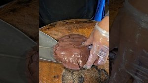 колбаса за 20 бат/ 49 руб из утиной крови. тайская уличная еда