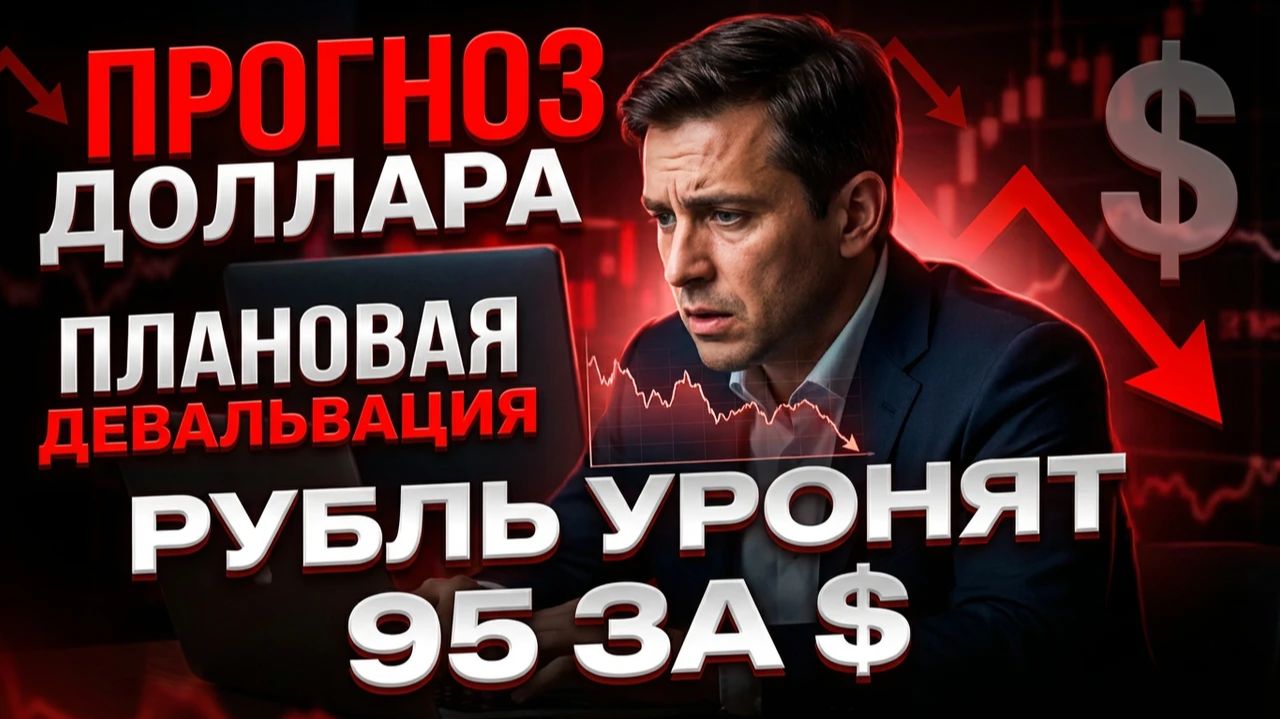 Плановая девальвация до 95 за доллар — Зачем бюджету слабый рубль? Курс доллара прогноз! смотреть онлайн