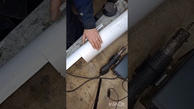 Сварка ПВХ PVH поливинилхлоридных водосточных желобов