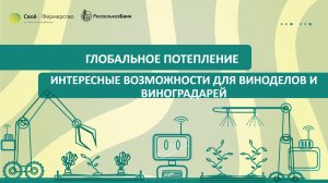 Глобальное потепление: интересные возможности для виноделов и виноградарей