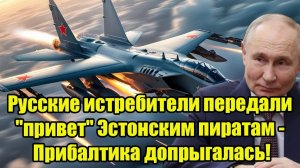 Русские истребители передали "привет" Эстонским пиратам - Прибалтика допрыгалась!