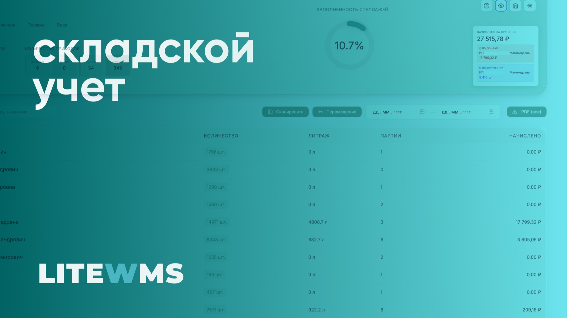 LiteWMS - складской учет