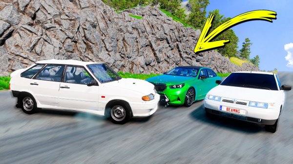 СПУСК С ГОРЫ БЕЗ ТОРМОЗОВ НА ЧИТ ТАЧКАХ В BEAMNG DRIVE!
