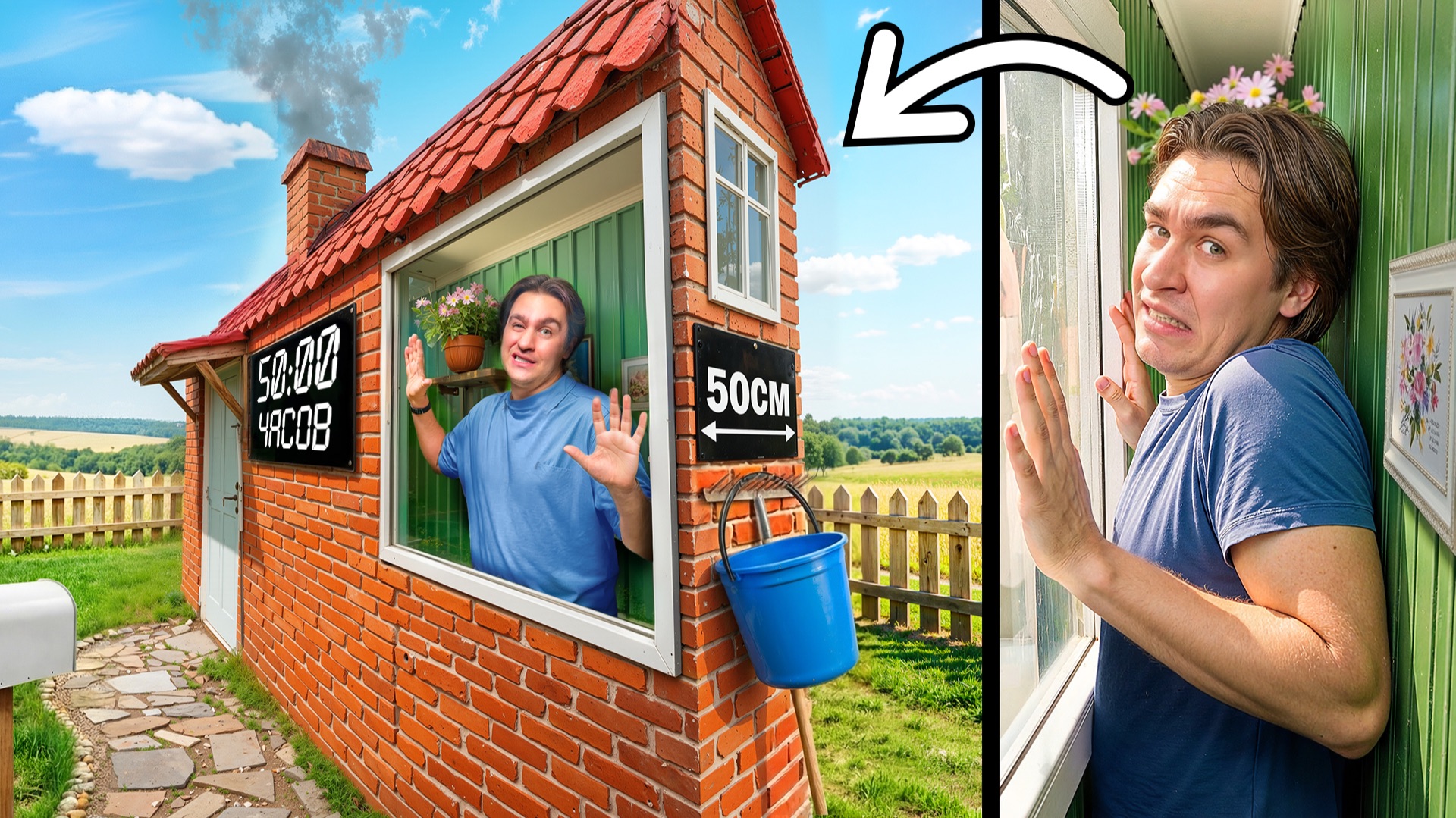 50 часов в плоском доме! смотреть онлайн