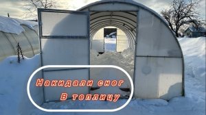 Наш способ хранения чеснока/Накидали снег в теплицу