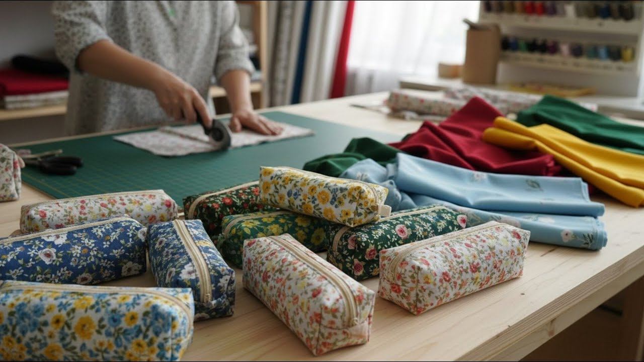 Шью пенал за 10 минут из остатков ткани | Простая идея для заработка смотреть онлайн