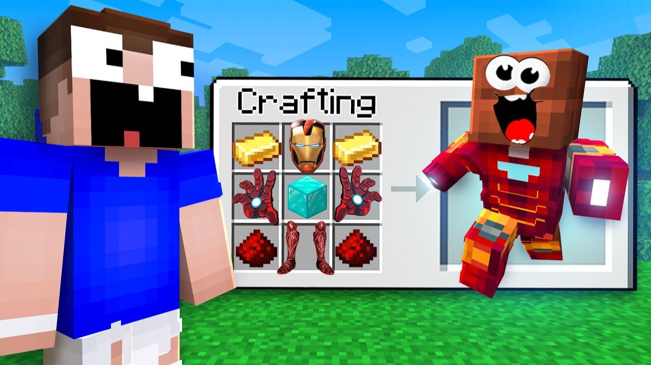 Как Скрафтить ЖЕЛЕЗНОГО ЧЕЛОВЕКА в Майнкрафт?!😮 смотреть онлайн