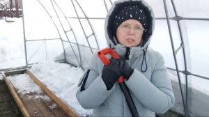 Решила накидать снега в теплицу! Погода отличная👍и поработала, и прогулялась😊❤