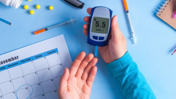 Измерения сахаров за день.