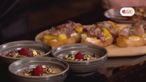 Брускетты с тыквой, ризотто с шоколадом и шашлычки из креветок | Антипасти /35