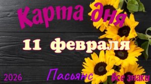 Карта дня❄️ 11 февраля 🎄☃️Пасьянс. Тайм-код в описании 🦢