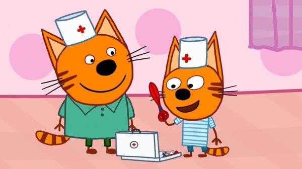 Три Кота Мультфильм | Играем в Докторов | Три Кота Мультик Смотреть | Развивающая Игра