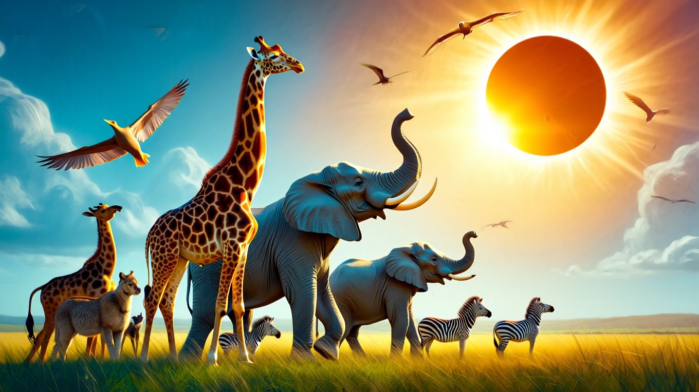 Животные в шоке: Как солнечное затмение меняет мир для наших братьев меньших! смотреть онлайн