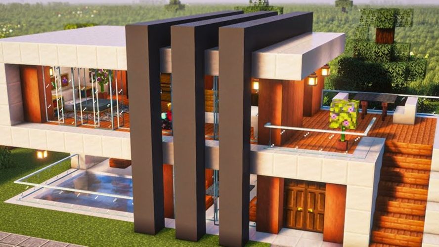 Построил СОВРЕМЕННЫЙ ДОМ мечты в Minecraft смотреть онлайн