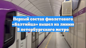Первый состав фиолетового «Балтийца» вышел на линию 5 петербургского метро