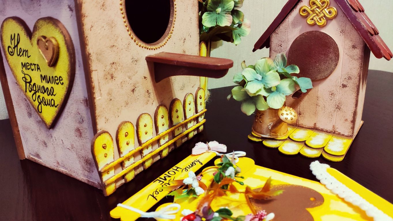 Весенние поделки - декоративные скворечники. 3 МК