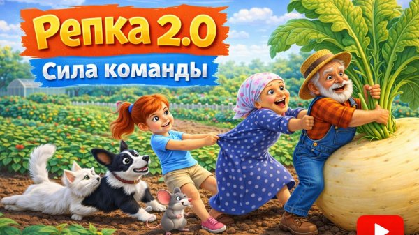 Репка 2.0 Сила команды. Русская народная сказка в современном исполнении.