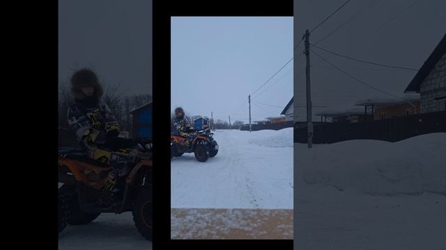 как дрифтить на квадрике зимой