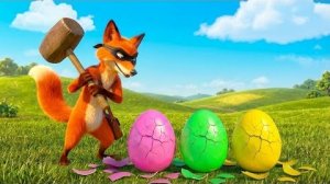 🦊 Озорная Лиса украла розовые, зеленые и желтые яйца! 😭 Наседка плачет! 💔 Печальная история и спа