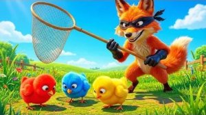 о, нет! Лиса-воровка украла красных, синих и желтых цыплят! 😭🦊 Миссия по спасению наседки и собаки