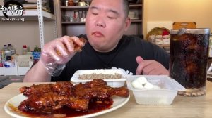 Жареная курица в соусе МУКБАНГ