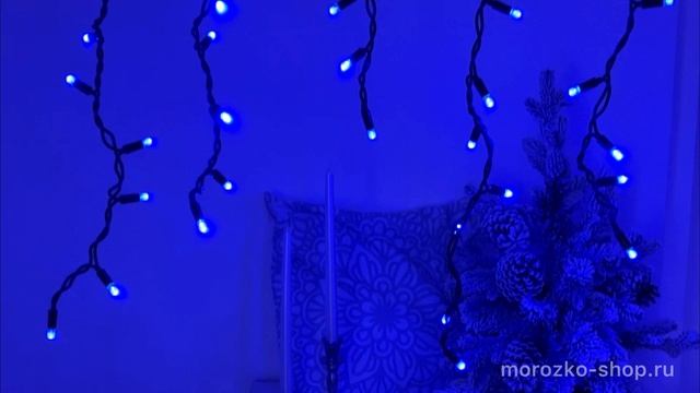 Светодиодная бахрома Laitcom Legoled 3.1*0.5 м, 120 синих LED ламп, черный КАУЧУК, LL120-1-2B