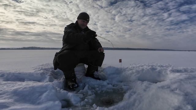 Зимняя рыбалка в феврале на ВЕДЬМУ. Руза. смотреть онлайн