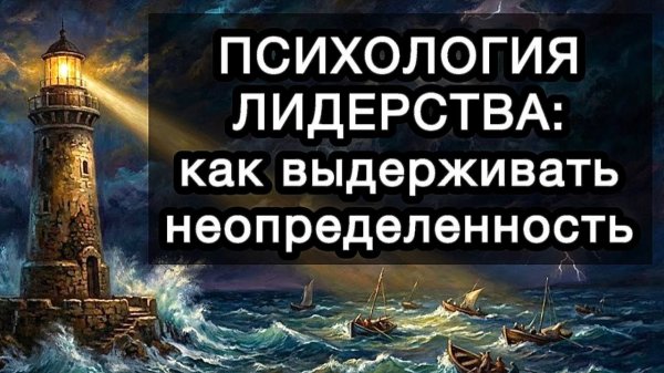ПСИХОЛОГИЯ ЛИДЕРСТВА: как выдерживать неопределенность. Внутренние опоры и работа с ответственностью