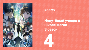 Непутёвый ученик в школе магии 3 сезон 4 серия (аниме-сериал, 2024)