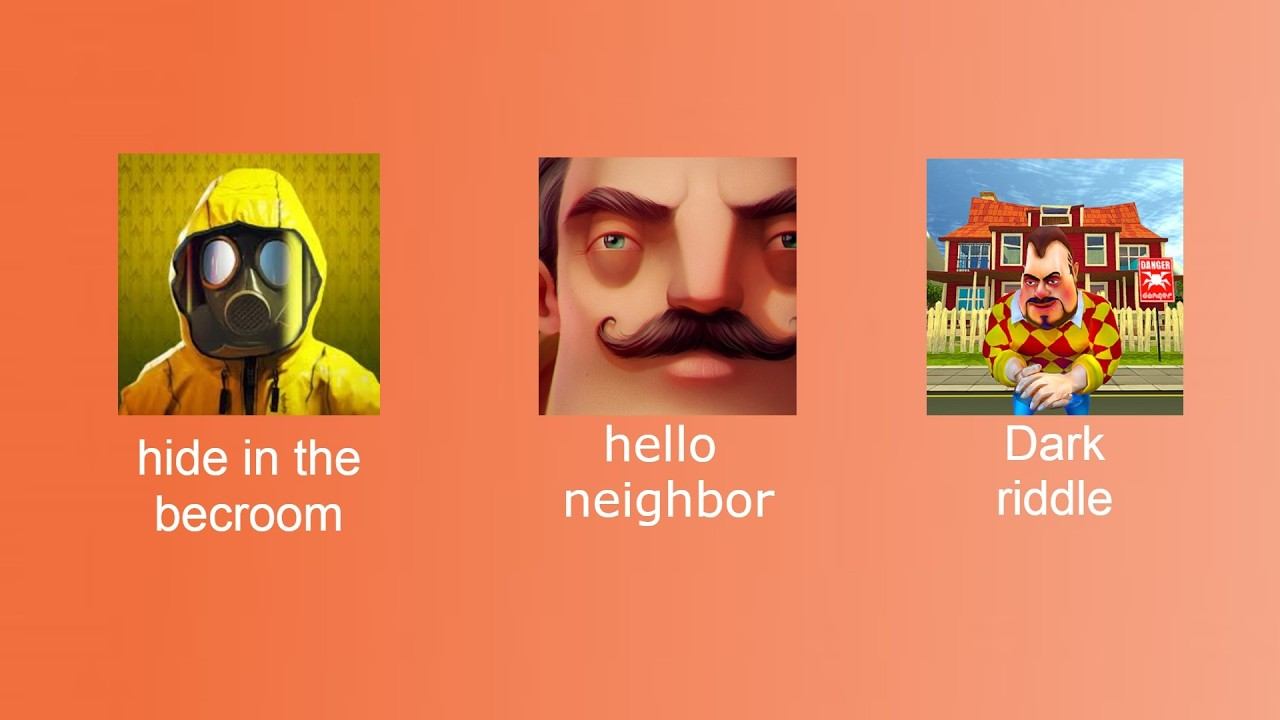 Hide in the backroom, Dark Riddle, Hello neighbor смотреть онлайн