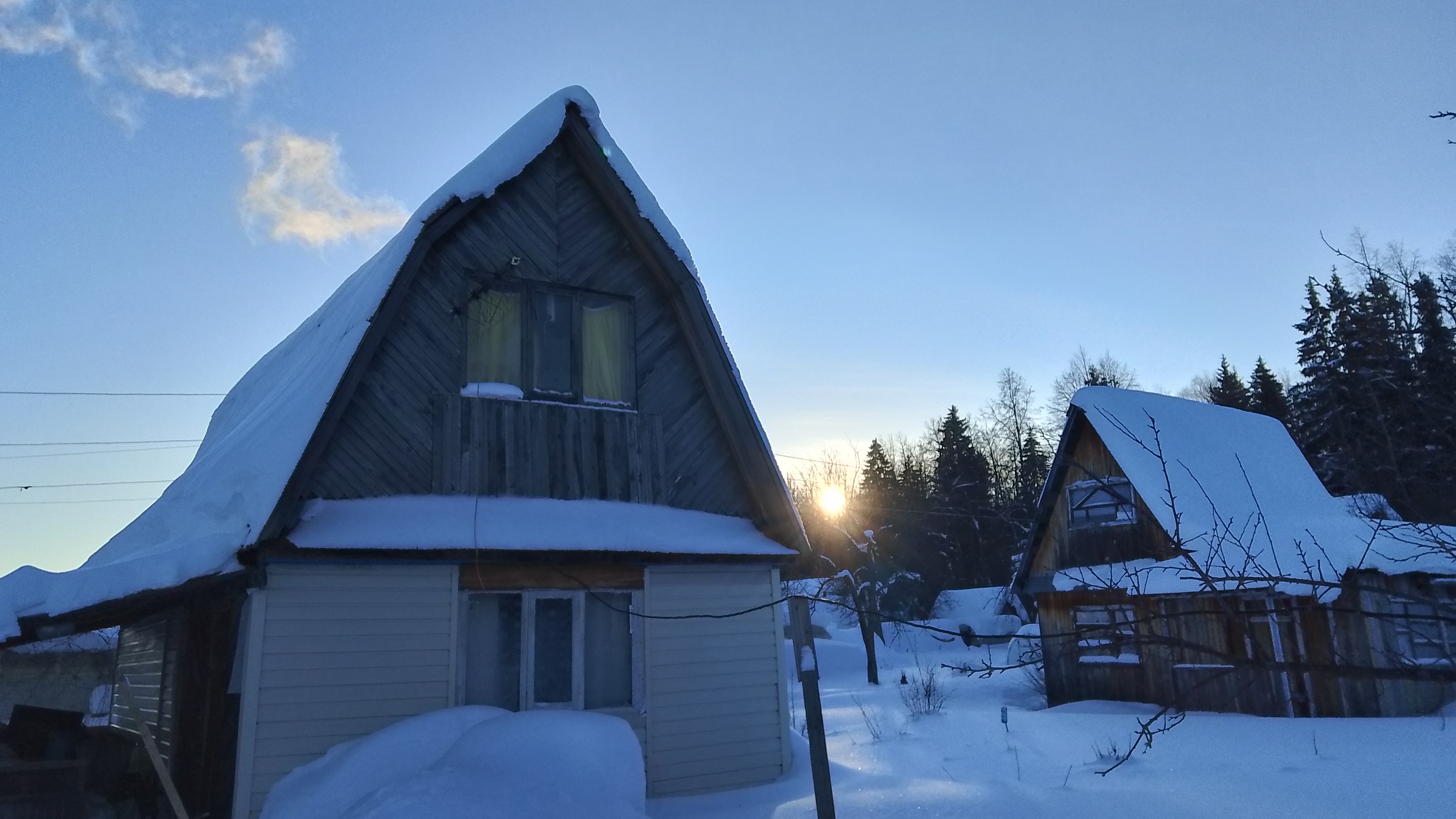 В феврале на даче. Нива,баня, снег... смотреть онлайн