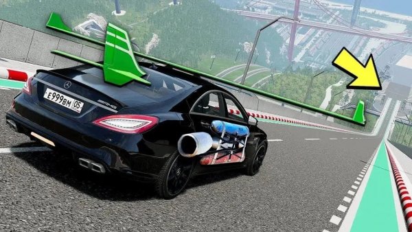 КАКАЯ МАШИНА ПРЫГНЕТ ДАЛЬШЕ С ОГРОМНОГО ТРАМПЛИНА В BEAM NG DRIVE!