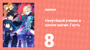 Непутёвый ученик в школе магии: Гость 8 серия (аниме-сериал, 2020)