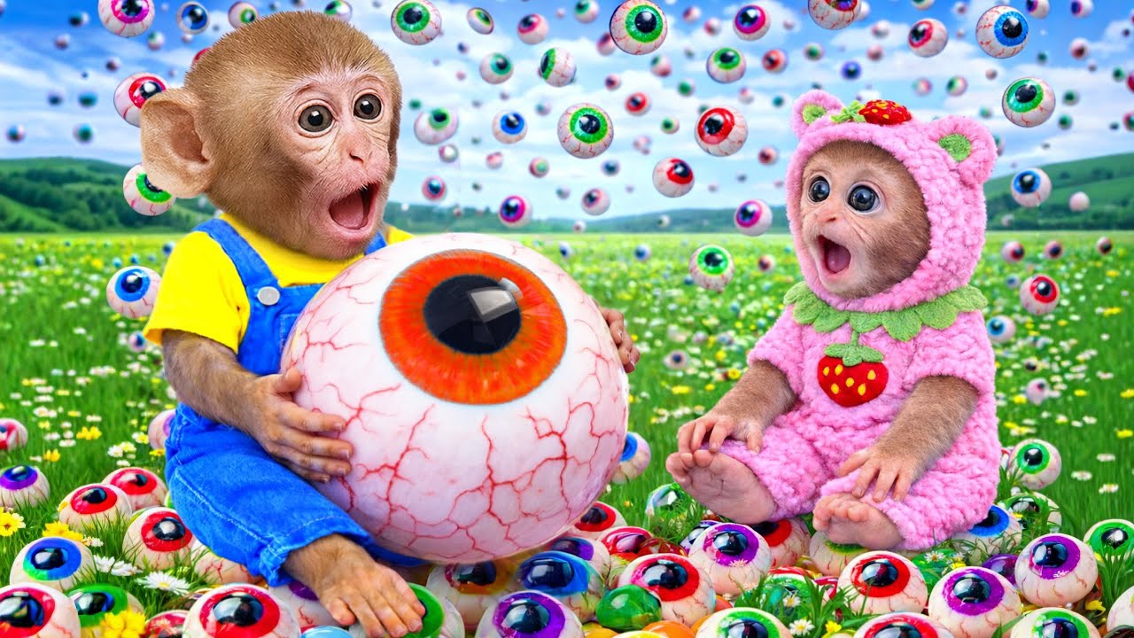 Мультики для детей. Обезьянки нашли много конфеток. Видео про обезьянку. Мультик смотреть онлайн