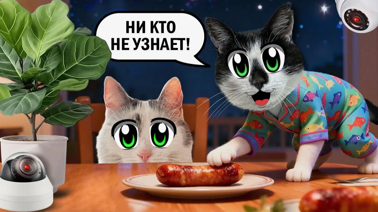 ЧТО ДЕЛАЮТ КОТЫ, КОГДА НИКОГО НЕТ ДОМА СКРЫТАЯ КАМЕРА НОЧЬЮ в 3 ЧАСА смотреть онлайн